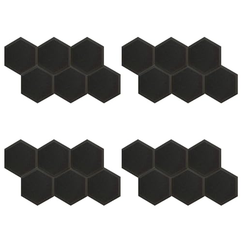 Uhidka 24Er-Pack Hexagon-Akustikplatten Schallschutzpolsterung, 12 X 7-SchalldäMpfungsplatten für Heim- und BüRostudios