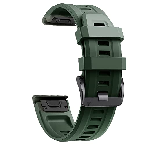 OPKDE Uhrenarmband für Garmin Fenix 7S 6S 6SPro 5S 5SPlus, 20 mm, Silikon, Rotgold, Stahlschnalle, Schnellverschluss, Easyfit-Armband, For Fenix 7S, Achat