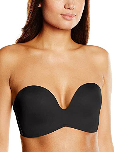 Wonderbra Damen Bandeau BH, Schwarz (Black), Gr. 85F (Herstellergröße:38E)