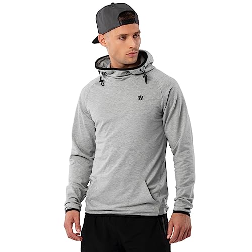 SIROKO Fitness Challenger Sweatshirt für Herren, Perlgrau, Perlgrau, M