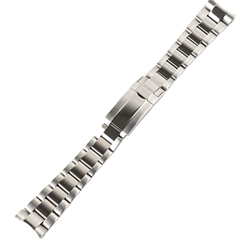 NEYENS Cinghia Edelstahl-Armband für Rolex-Armband, Untergehäuse, matt gebürstet, Armband, Sangle Band, Uhrenzubehör, Teile, Correa Glide Lock, 20 mm, 20 mm, Achat