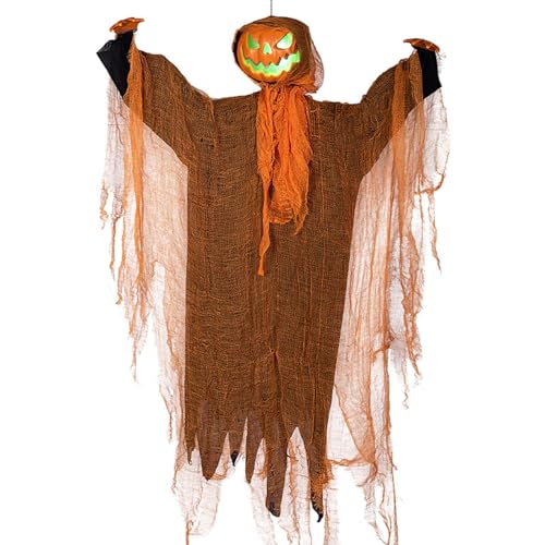 Orangefarbener Halloween Leuchtender Skelett Anhänger Ideal Spukhaus Party Dekoration Baumschmuck