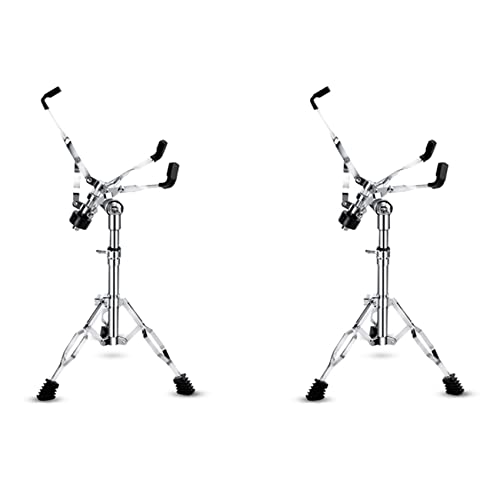 SICOSALT 2X Schlinge Trommel Ständer, Konzert Schlinge Trommel Ständer, Verstellbarer Snare Ständer, Doppelstrebig für 8 14 Trommeln, Stahlzungentrommel