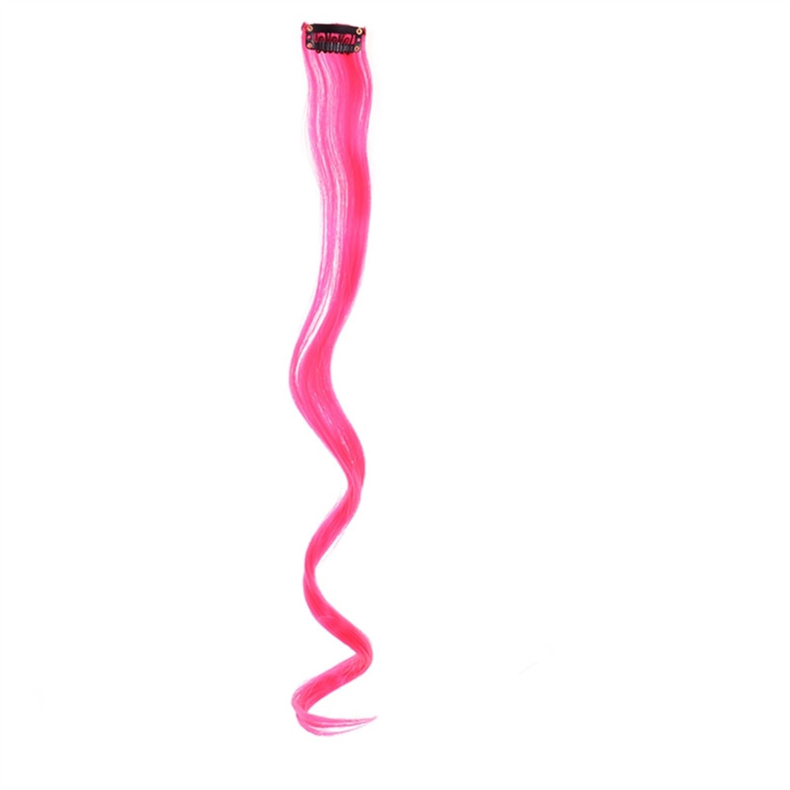 Clip-in-Haarverlängerungen Farbige Clip-in-Haarverlängerungen, 55,9 cm, Regenbogenfarben, lange, glatte Haarteile, Clip-in-Synthetik, Halloween, Cosplay, Mode, Party, Geschenk for Frauen und Mädchen C