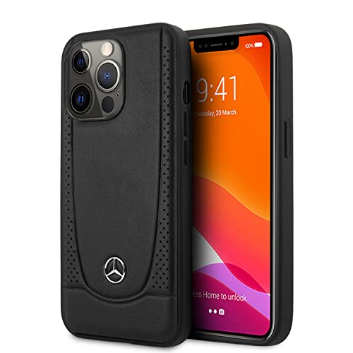 CG MOBILE Mercedes-Benz Ledertasche für iPhone 14 Pro Max MB HC Urban schwarz