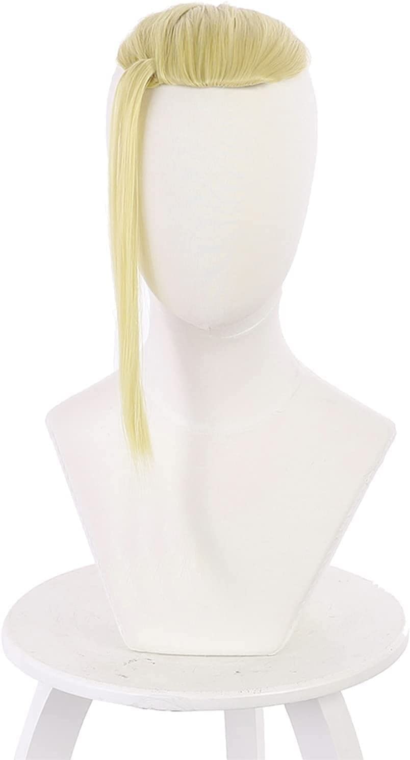 LINLINCD-Wig Anime Cosplay Anime Draken Ken Ryuguji Cosplay Perücken Goldene Zöpfe Haare Halloween Party Kostüm Zubehör Requisiten