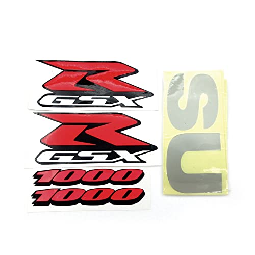 Für Suzuki GSXR 1000 750 600 GSX-R K1 K2 K3 K4 K5 K6 K7 K8 K9 K10 Aufkleber Emblem Motorrad Verkleidungssatz Seitenaufkleber Abzeichen Schmücken (Color : for 1000 Gray)