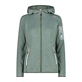 CMP Damen Strickjacke mit Fes34r Kapuze, Jade-Salvia, 34