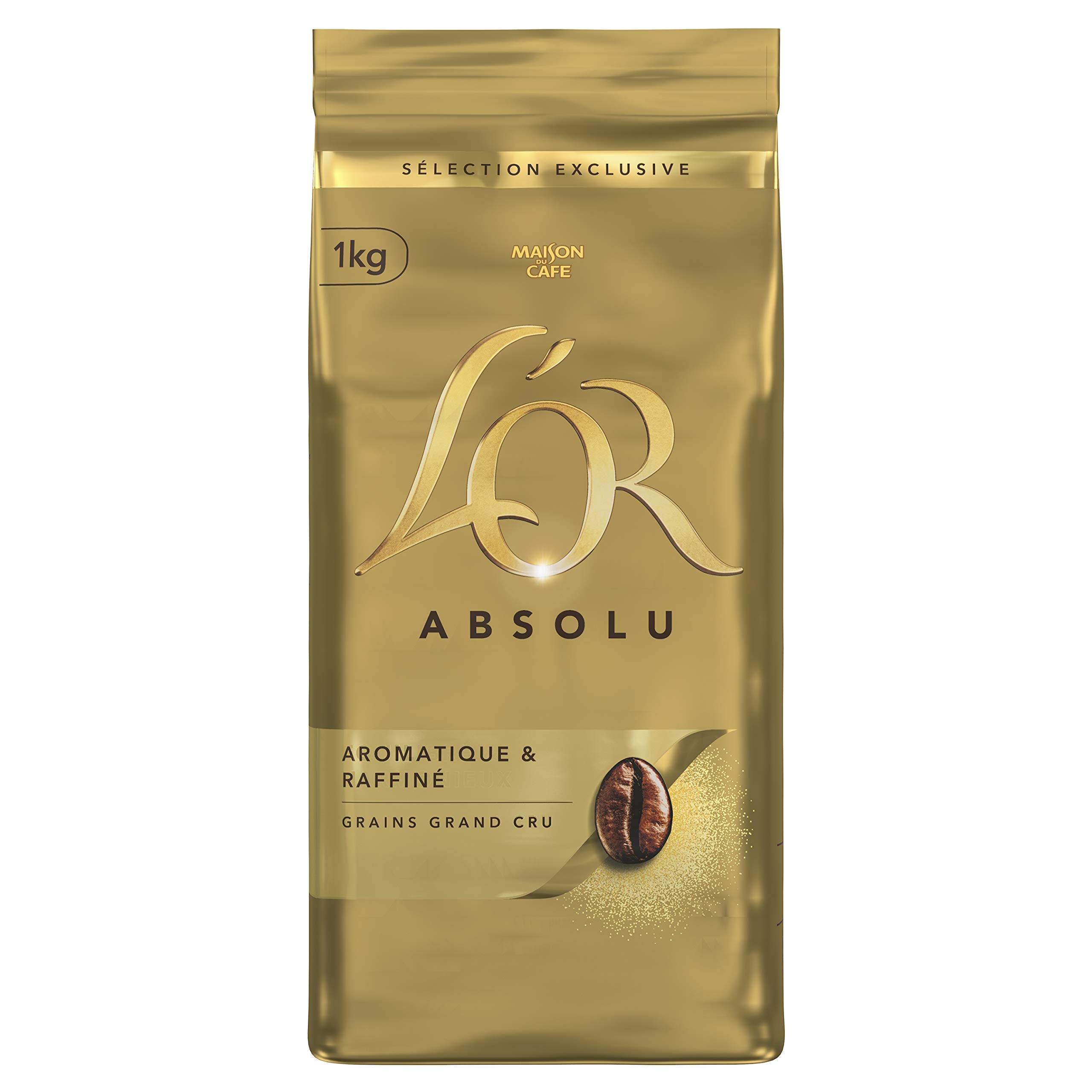 L'OR Absolu Coffee Beans - 2 Packs of 1000g