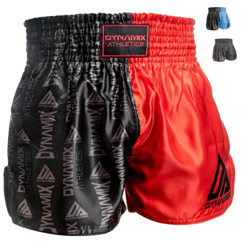 Dynamix Athletics Muay Thai Shorts Binary - Traditionelle Klassische Hose für Thaiboxen Kampfsport Kickboxen in modernem Design (as3, Alpha, l, Regular, Regular, Schwarz)