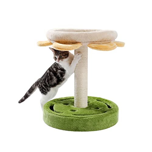 Katzenbaum Katzenbaum Klettergerüst Katzenbaum Sonnenblume Kratzbaum mit liegendem Nest Katzenspielzeug auf der Unterseite Katzenhaus Liebhaber Geschenk Kätzchenmöbel