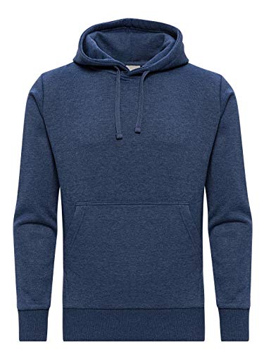 WOTEGA Sweatshirt Mit Kapuze Herren Sweater Pullover Männer Hoodie Arbeitspullover Hoodie Fleece Kapuzenpulli Lion, Blau (Bijou Blue 2R183921), M