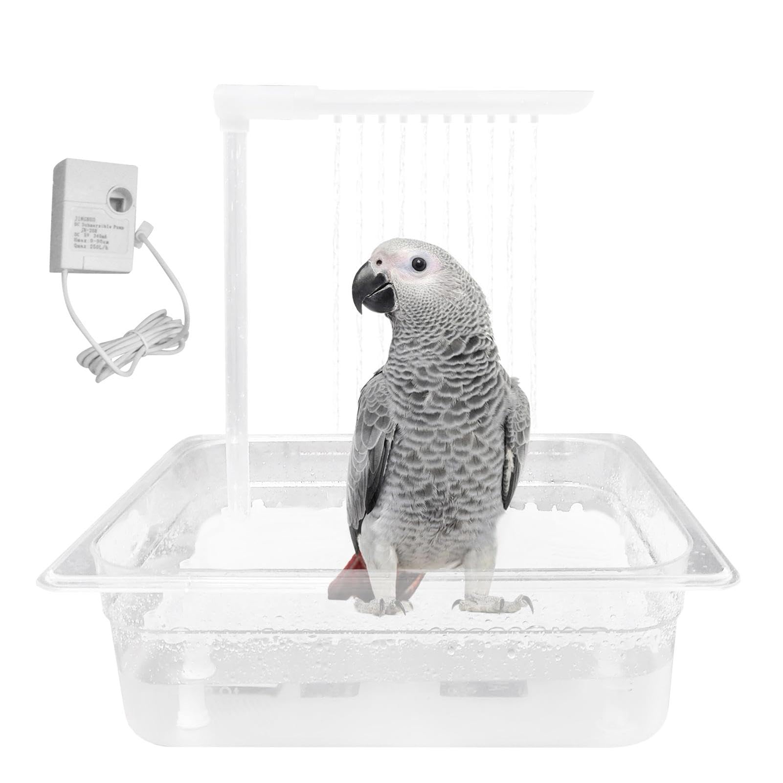 Haustier-Badewanne für Vögel, Papageien, automatische Vogel-Badewanne, automatischer Vogel-Badewannenbehälter, multifunktionales Vogel-Badewannenspielzeug, Badewannen-Box, kleine Wannenschüssel mit