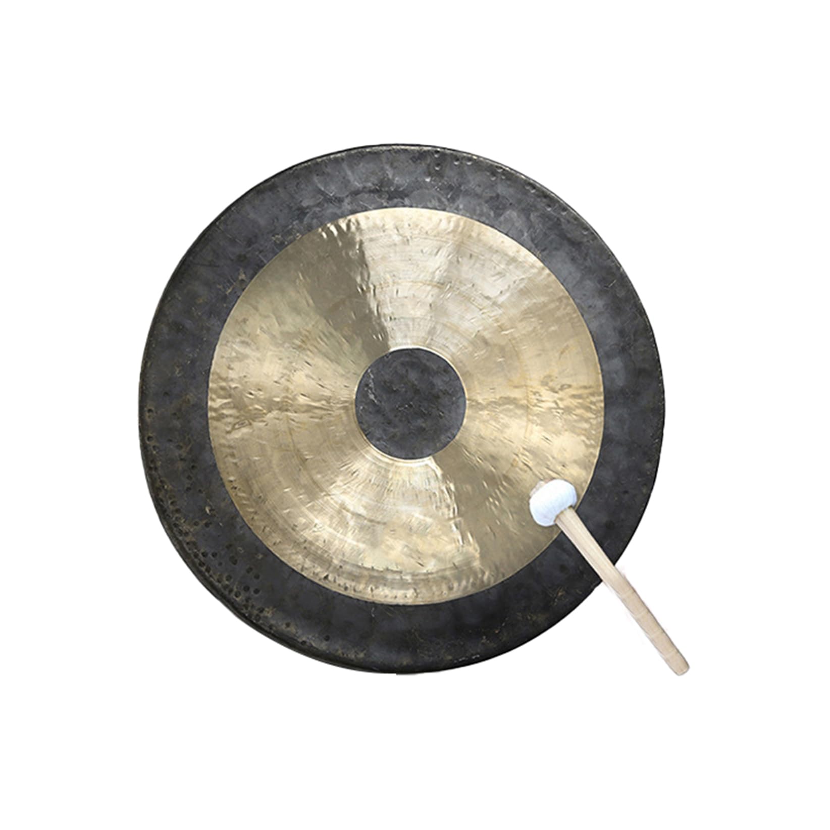 Chinese Gong, Bronze Chinese Gong, Traditional Aged Look, Beautiful Shimmering Wash Quality, With Gong Mallet, Hanging String (Size : 16 Inch)