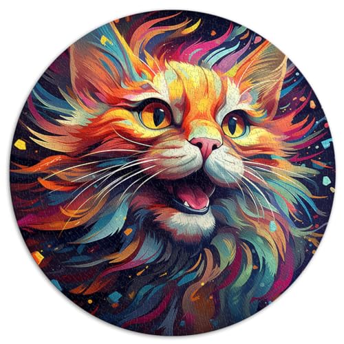 Puzzle für Maine-Coon-Katze, 1000 Teile, für Erwachsene, 26,5 x 26,5 Zoll, Puzzlespiel, Heimkunstdekor, schwierige Puzzles