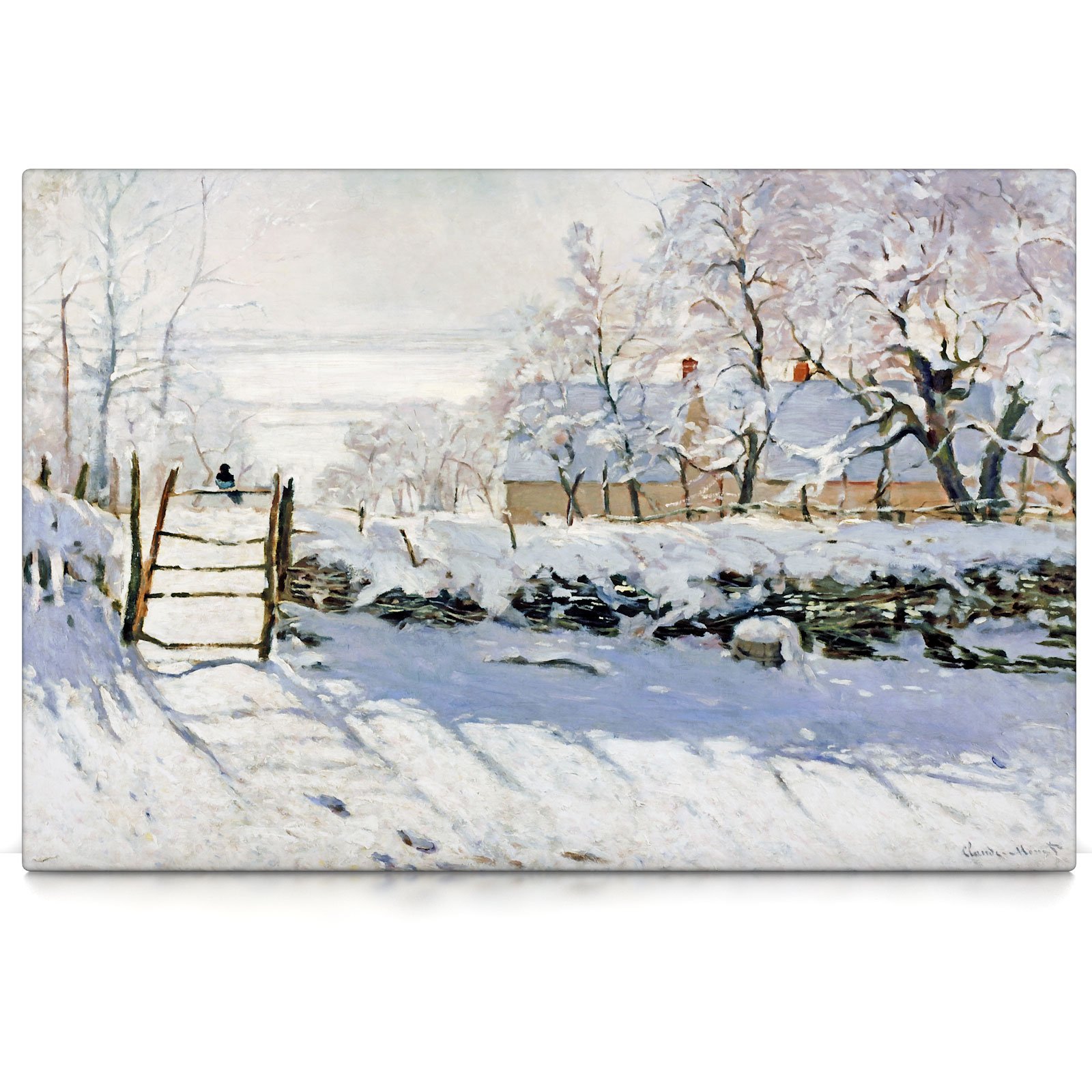 CanvasArts Die Elster - Claude Monet - Leinwand Bild (60 x 40 cm, Leinwand auf Keilrahmen, Die Elster)