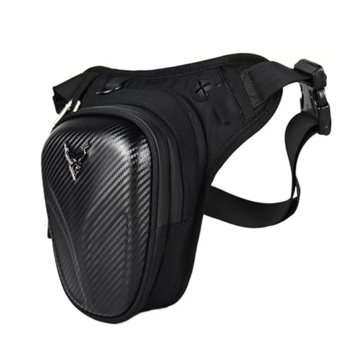 Motorrad Beintasche Motorrad Drop Bein Tasche wasserdichte Oberschenkel Tasche Carbon Faser Radfahren Taille Hip Pack Schlanke Motorrad Rucksack Fanny Beutel Motorrad Tasche Bein(Carbon Fiber)