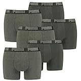 PUMA 6 er Pack Boxer Boxershorts Men Herren Unterhose Pant Unterwäsche, Farbe:038 - Green Melange, Bekleidungsgröße:XL