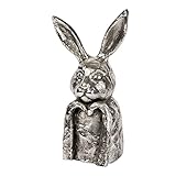 Lambert Einstein Deko-Hase Aluminium Nickel antik H 26 cm