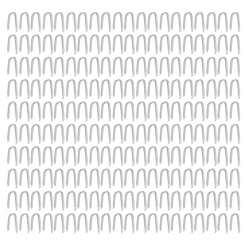 200 Stück U-förmige robuste Drahtzaun-Klammerbefestigungen, Nägel, Stahldraht, Zaunklammern zur Befestigung von Zäunen