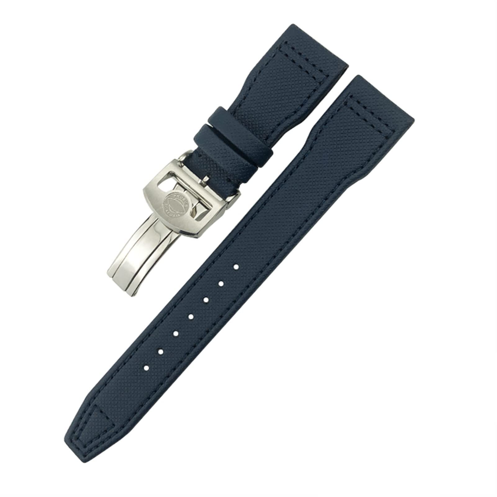 NEYENS Uhrenarmband für IWC Le Petit Prince Big Pilot IW3777, schwarzes Sportfaser-Leinenarmband, 20 mm, 21 mm, 22 mm, Nylon-Lederarmband, 21 mm, Achat