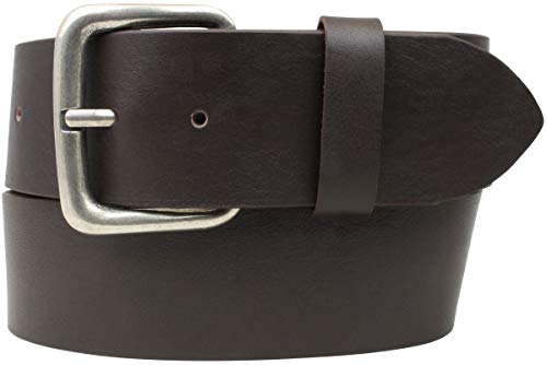 BELTINGER Jeansgürtel aus Vollrindleder 5 cm | Leder-Gürtel für Herren 50mm | Breiter Herren-Gürtel aus echtem Leder | Braun 95cm