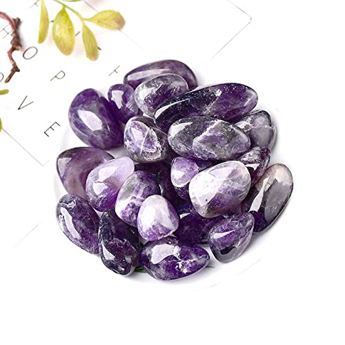 LIJUCAI 50 g / 100 g große Größe 10-30 mm natürlicher Kristallquarz Amethyst Kies Probe roter Achat Lazuli Stein für Aquarium, Amethyst, 100 g