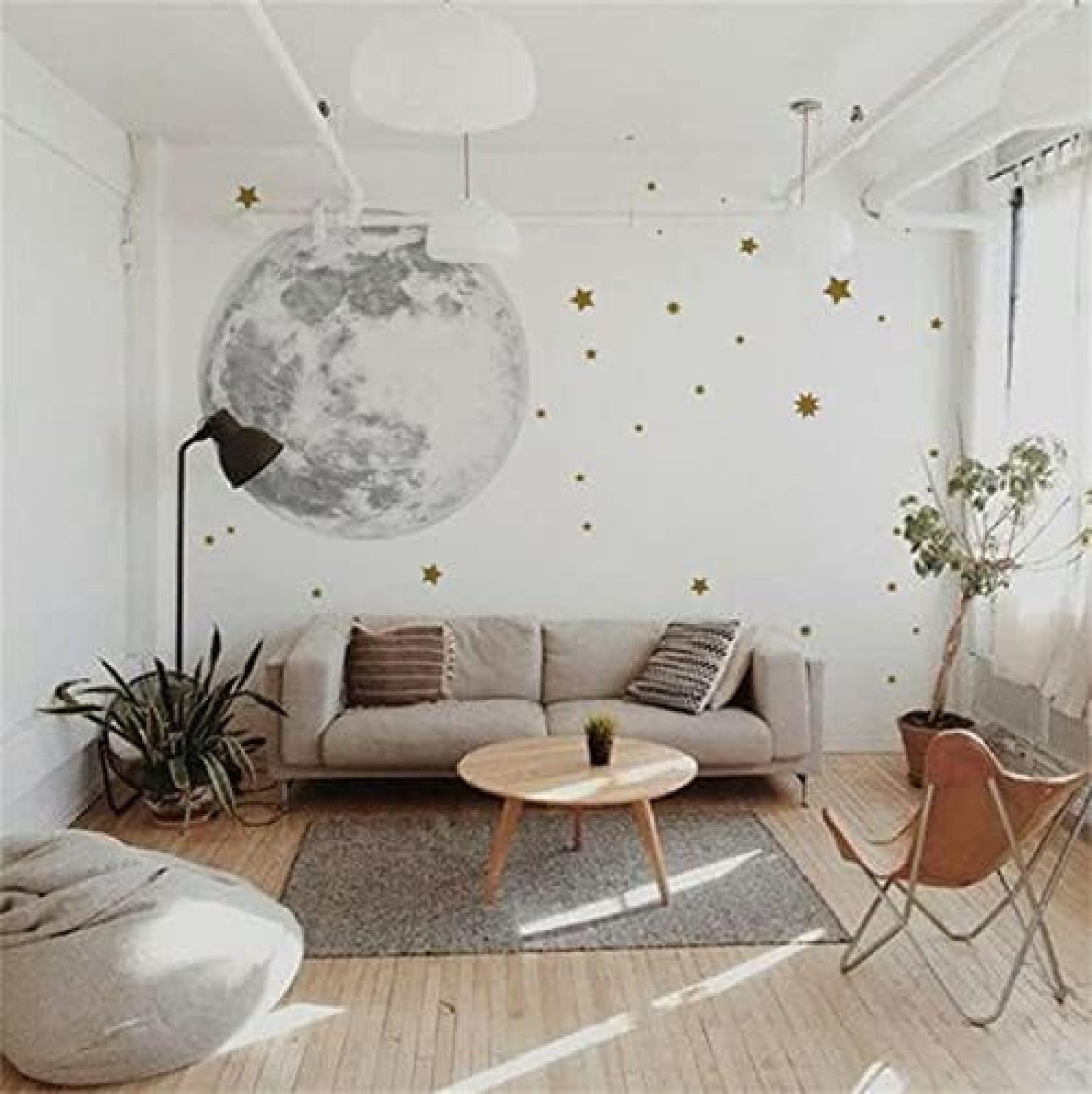 XLMING Light Luxury Moon Star Kinderzimmer 3D Tapete Wohnzimmer Sofa Schlafzimmer Esszimmer Home Dekoration Wand-300cm×210cm