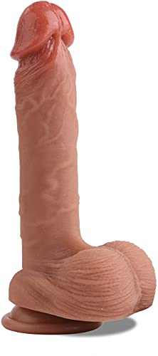 Realistischer 15,2 cm Saugnapf Dildo realistischer Dildo mit Bällen starke Saugkraft und echte Adern Dildo Sexspielzeug für Frauen Männer Paare