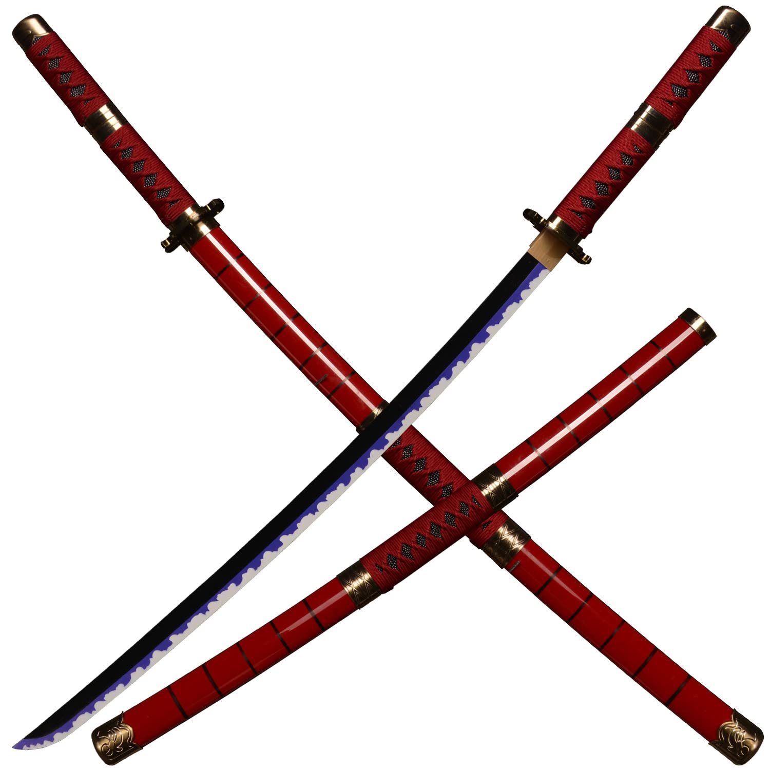 kljhld Bambus Anime Schwert Cosplay Schwert, Roronoa Zoro Katana Schwert Sandai Kitetsu Schwert Katana 103cm/40 Zoll