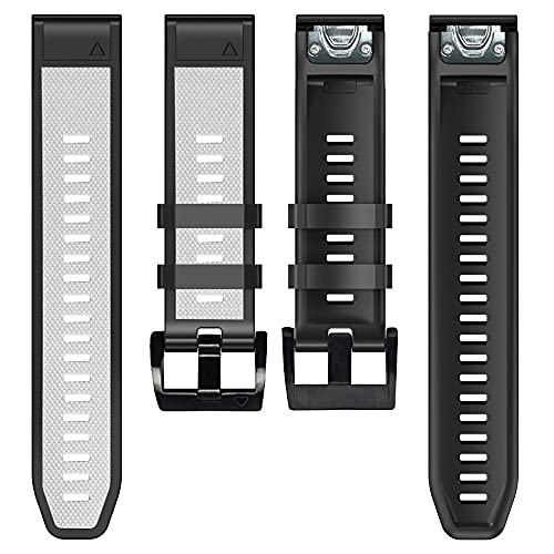 NEYENS 26 22 mm Silikon-Schnellverschluss-Uhrenarmband für Garmin Fenix 7X 7 6 6X Pro 5 5X Plus 3 HR Mk1 Easyfit Armband, Fenix 5X 5X Plus 3HR, Achat