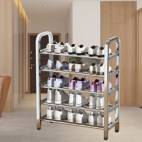 YIHANSS Schuhregal, Schuh-Organizer, Eckregal, Schrankaufbewahrung, für Eingangsbereich, Schlafzimmer, Wohnzimmer, Balkon, Flur und Schrank/5-stöckig/40 cm (6-stöckig, 75 cm)