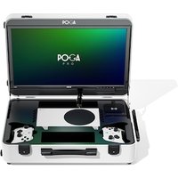 POGA Pro White - Gamingkoffer für Xbox Series S, Xbox Koffer inkl. 22‘‘ Asus Gaming Monitor und Trolley - Weiß