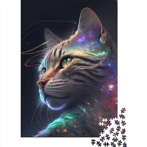 Kunst Bunte Katzen Lustige Puzzles für Erwachsene 1000 Teile Puzzles für Erwachsene 1000 Teile Puzzles für Erwachsene Schwierige Herausfordernde Puzzles 1000 Teile 29,53x19,69 Zoll