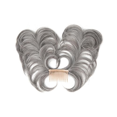 Haarteil Synthetisches, unordentliches Dutt-Haarteil, seitlicher Kamm, Clip-in-Haarknoten, natürlich, gerade, vielseitig, verstellbare Stile, Haarteil for Frauen Haarverlängerung(Licorice twist)