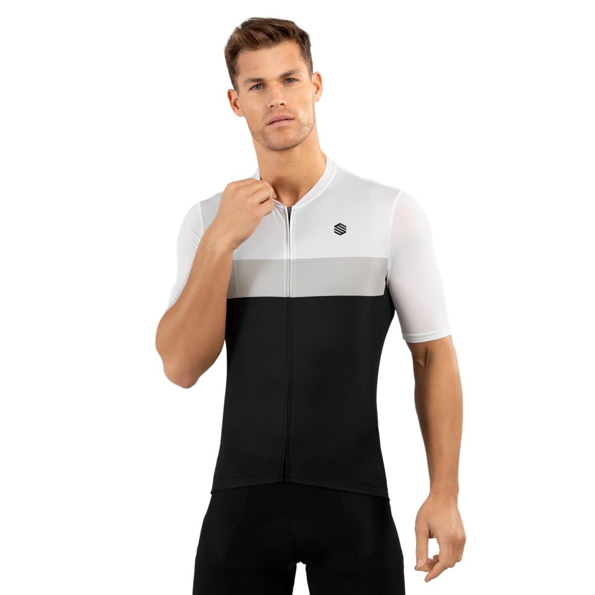 SIROKO - Sommer-Radtrikot M3 Podium - XL - Schwarz/Weiß