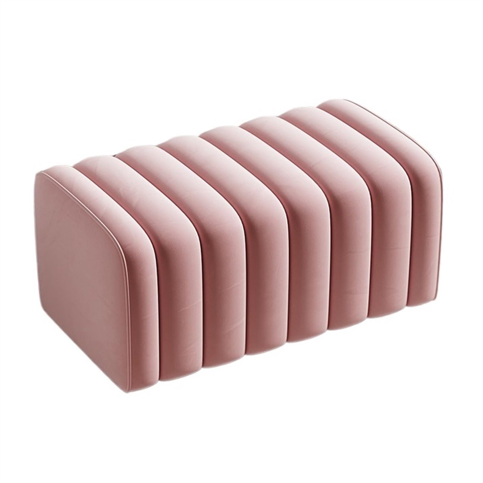 FUHAI-666 Schuhregal Schuhputzhocker, Hauseingangsbank, einfache Wohnzimmer-Kleiderbank, Garderobe, Sofahocker, einfarbig, Nachttischhocker, rechteckig Schuhrschrank(Pink,60cm)