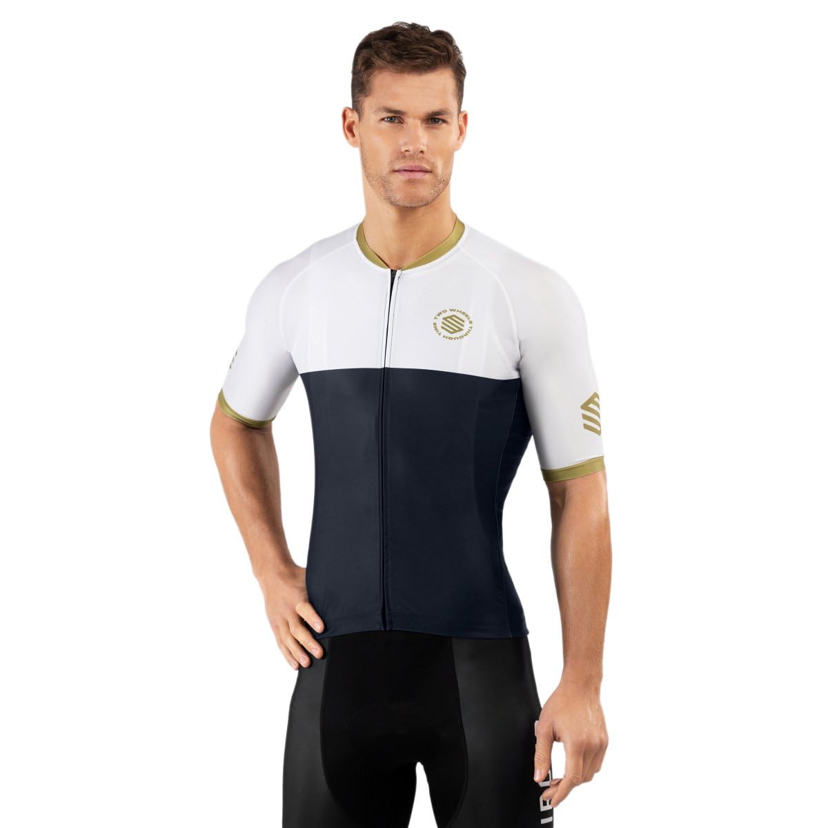 SIROKO - Radtrikot M2 Superclass - M - Marineblau/Weiß