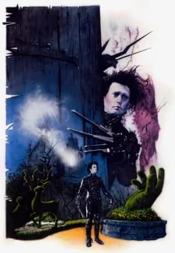 HfmQuisutron Jigsaw Puzzle 1000 Teile Liebe Klassischer Film Scissorhands Poster Holzpuzzle Haus Stressabbau Spiel Yw355Az