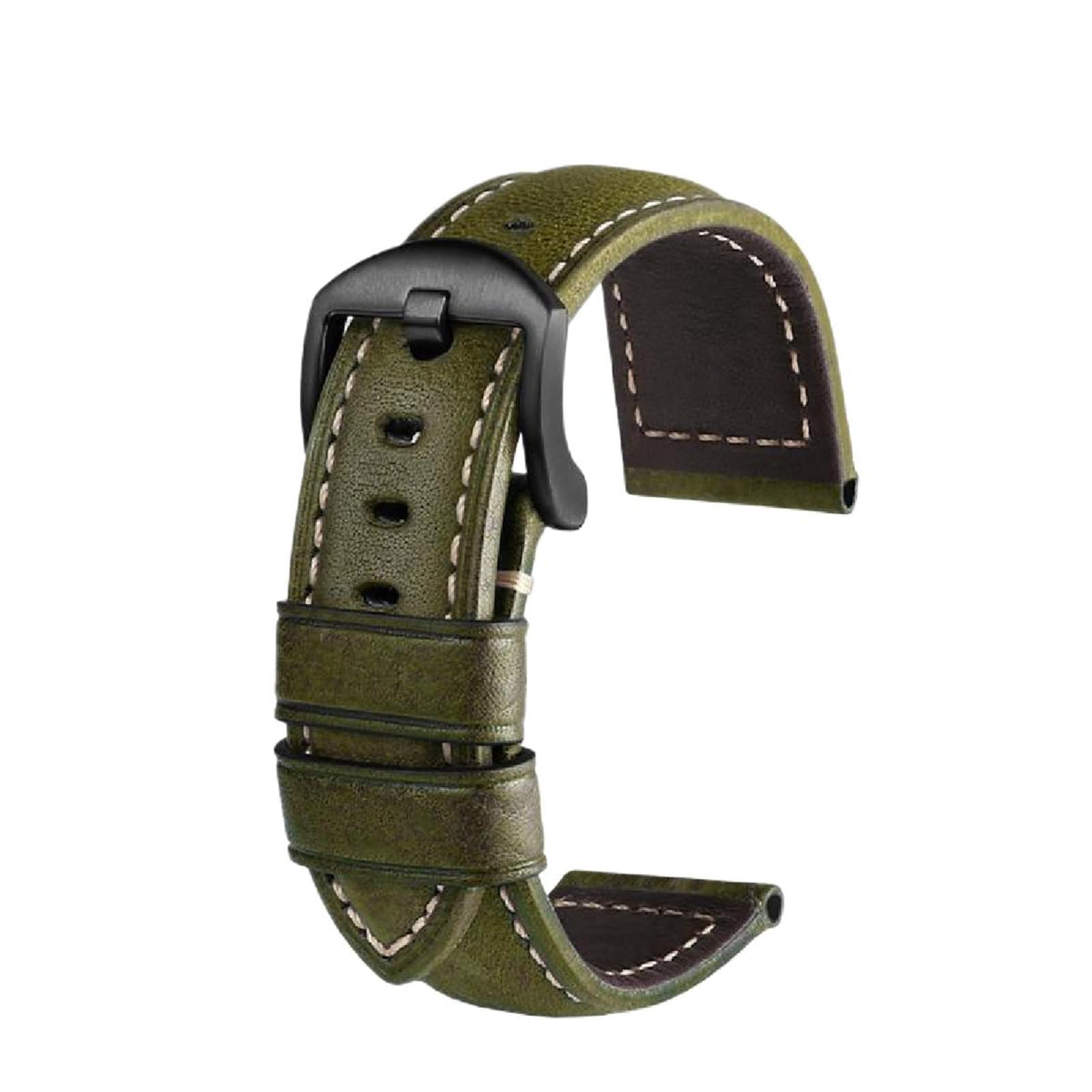 SpaRcz 22-26mm Uhrenarmband aus echtem Leder, Rindsleder mit Nadelschnalle, Uhrenzubehör, Farbe 6, 22mm