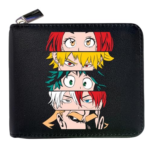 RYNDEX My He-ro Academ-ia Portmonee Anime, Süß Spaß Einzigartig Karten Geldbeutel, Scheckkartenetui für Fans Teens Geburtstagsgeschenk(Color:Multicolor 3)