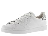 victoria Low-Top Tennis Leder & Glitter-Ferse & Perforiertes Logo 1125104 für Damen Antracita 36