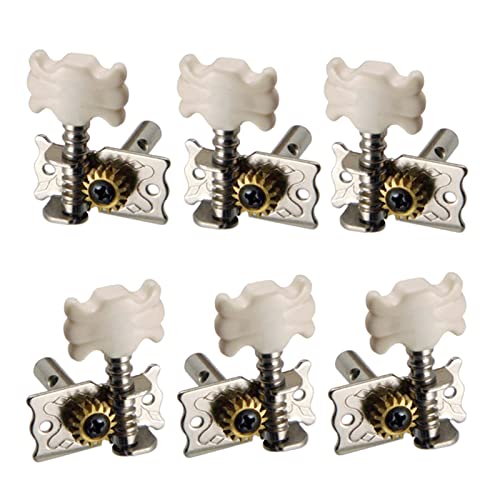 Gitarren Stimmwirbel 6 Stück Zinklegierung Open Tuning Pegs Tuner Machine Köpfe 3L 3R Für E-Gitarren-Teile Silber