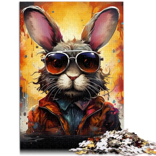 Puzzle Art Rabbits für Erwachsene, 1000 Teile, Holzpuzzle, lustige Aktivitäten zu Hause, Geburtstagsgeschenk, Reisegeschenk, 1000 Teile (50 x 75 cm)