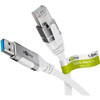 Goobay 74157 - Netzwerkadapter Kabel USB 3.0 Typ A Gigabit Ethernet 1 m - Netzwerkkarte - 1.000 Mbps (74157)