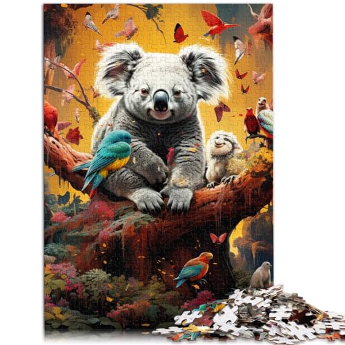 Puzzles Art Koalas 1000-teiliges Puzzlespiel aus Holz, Familienspiel zum Stressabbau, schwieriges Herausforderungspuzzle, 1000 Teile (50 x 75 cm)