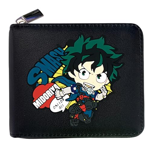 RYNDEX My He-ro Academ-ia Geldtasche Anime, Süß Spaß Einzigartig Karten Geldbeutel, Scheckkartenetui für Fans Teens Geburtstagsgeschenk(Color:Multicolor 1)