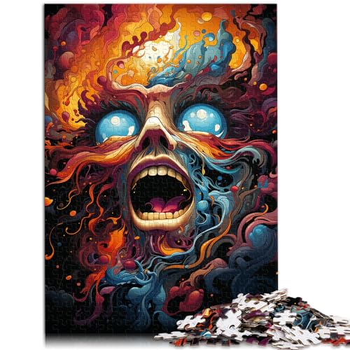 Puzzles psychedelische Kunst Puzzles für Erwachsene 1000 Puzzles Holzpuzzle Jedes Teil ist einzigartig - Herausforderndes Familienspaßspiel 1000 Teile (50 x 75 cm)