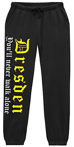 Dresden Never Walk Alone Jogginghose | Dresden Hose Herren Fussball Ultras Sport Freizeit | (L)