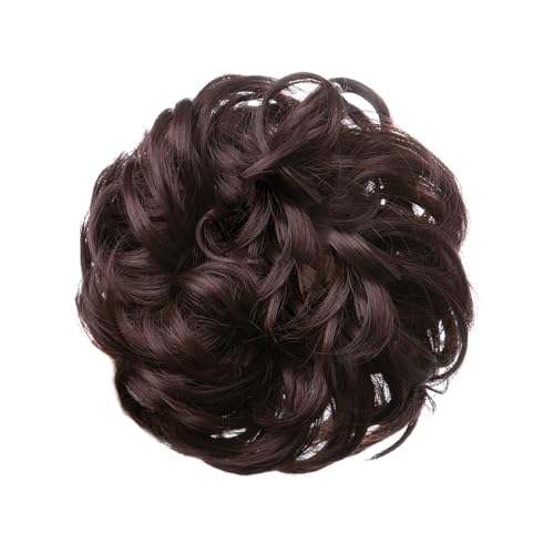 Haarteile Haarknoten Unordentlicher synthetischer Haarknoten for den täglichen Gebrauch, Chignon-Scrunchies, gefälschtes Haarband, Zopf, elastisches Haarteil, Schwanz for Frauen H9 Brötchen Haare(33)